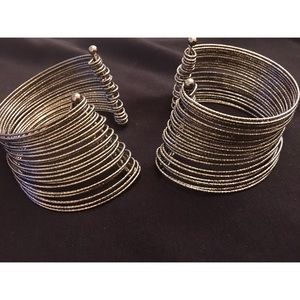 Oxidized shimmer bangles